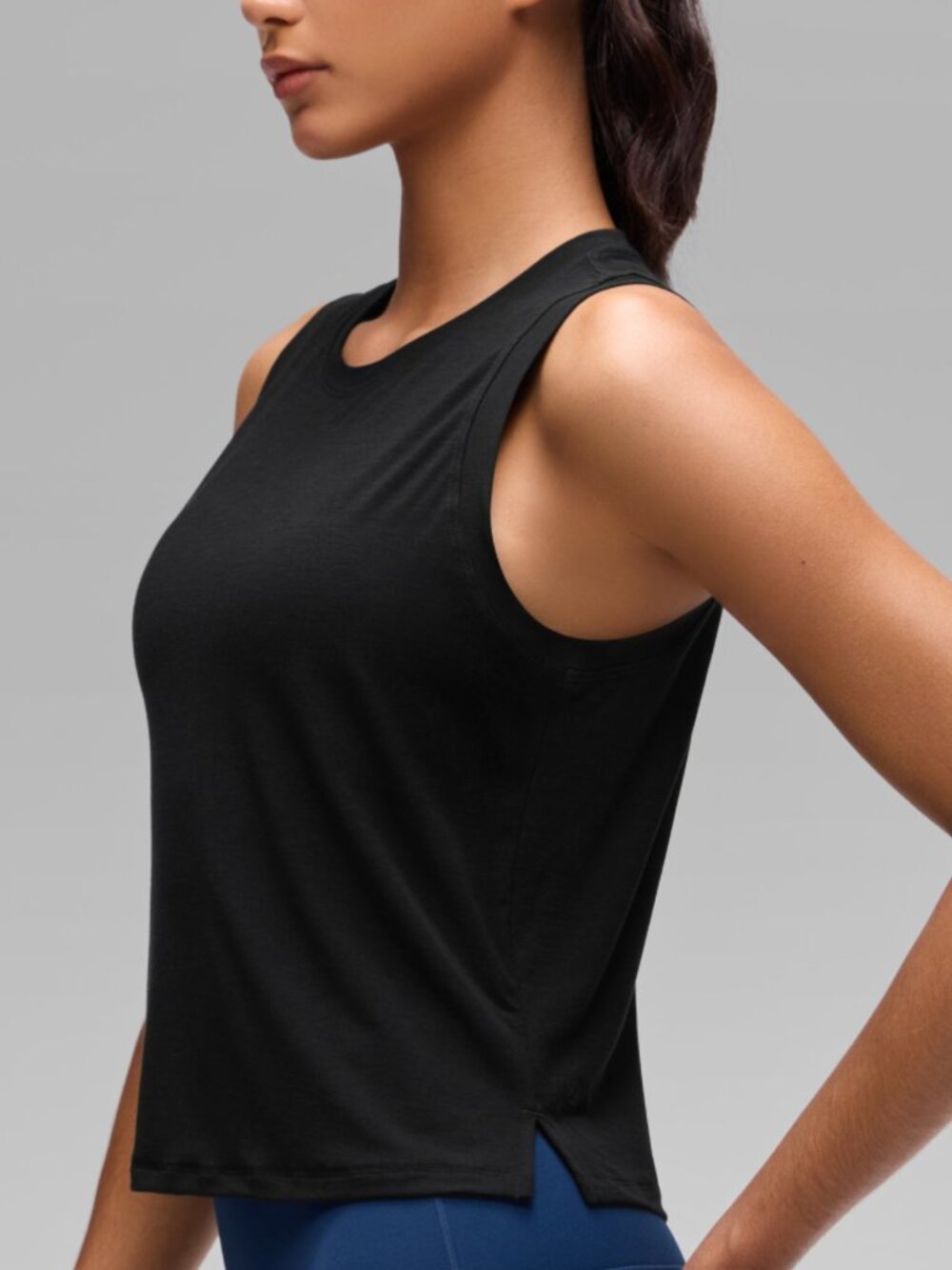 Quick Dry Crop Racerback Tank - Picture 3 of 4